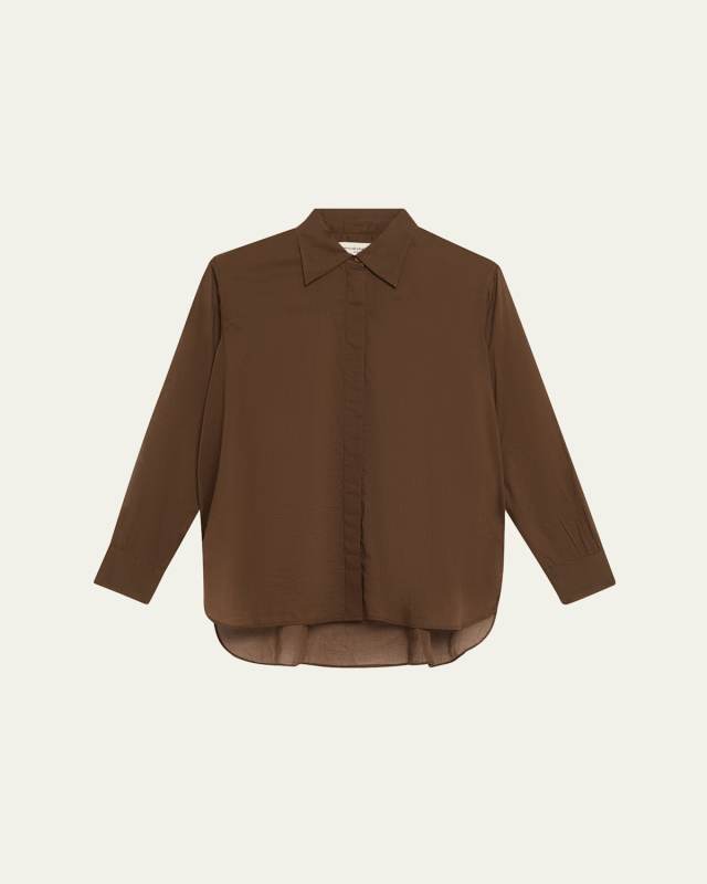 Augustine Long-Sleeve Cotton Voile Shirt